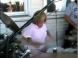 Mom is a Damn Maniac on the Drums plays wipe out fantastic drummer