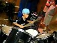 Justin Bieber playing the drums at age 9